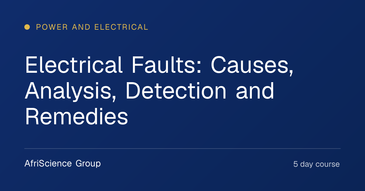 Electrical Faults: Causes, Analysis, Detection and Remedies ...